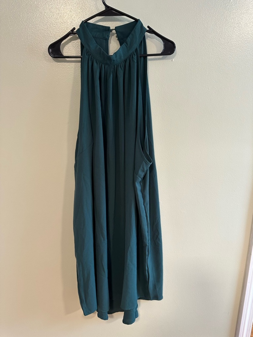 SHEIN Curve Green Halter Dress 4XL Flowy Sleeveless High Neck Midi Dress